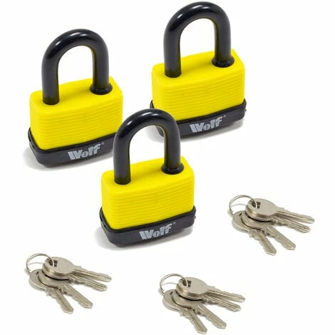Wolf Heavy Duty 65mm Padlock - Pack of 3 Wolf Heavy Duty 65mm Padlock - Pack Of 3 -WOLF Shop 59470207 1