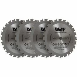 Wolf 120mm Multipurpose Saw Blades 24 TCT - Pack Of 4