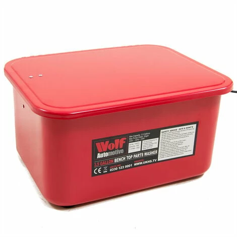 Wolf 3.5 Gallon Bench Top Parts Washer Cleaning & Degreasing Tank Wolf 3.5 Gallon Bench Top Parts Washer Cleaning & Degreasing Tank -WOLF Shop 7022212 3