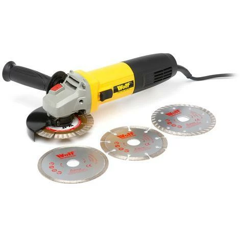 Wolf 850w Angle Grinder & 3pc Disc Set Wolf 850w Angle Grinder & 3pc Disc Set -WOLF Shop 9579517 2