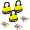 Wolf 40mm Heavy Duty Padlock - Pack Of 3